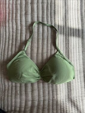 Aurola Green Halter Sports Bra